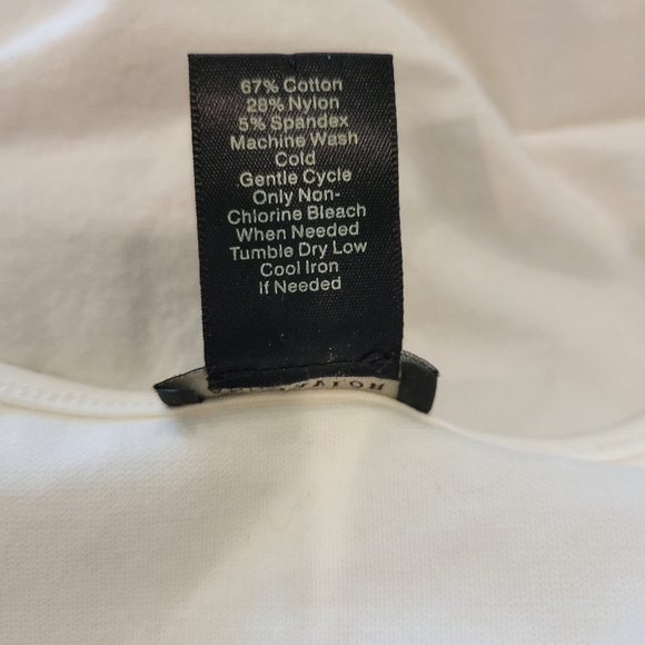 Ann Taylor Cotton Nylon Sleeveless Top In White MED - Picture 6 of 6